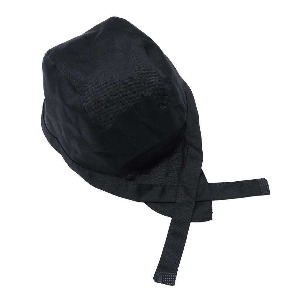 HERFIER Fashion Chefs Hat Kitchen Catering Skull Ribbon Turban (Black) 11.79x7.86x4.72in - View #5