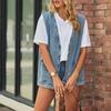 Vestă de cowboy, camisolă, vestă fără mâneci din denim la modă