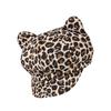 Animal Print Beret Hat for Female Fashion Painter Hat with Cats Ear Teens Girl Cabbie Caps Photography Props Headpiece