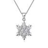 The Snowflake Pendant Necklace Is Fashionable and Elegant, with A Unique Diamond-encrusted Design