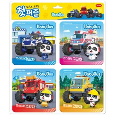 Baby Bus First Puzzle Monster Car:, Support, Korea Best Toddler Puzzle