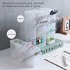 Desktop Transparent Frosted Pen Holder Inclined Makeup Brush Lipstick Storage Box Multi-Functional Stationery Storage Box