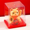 1Pcs Waving Wealth Good Fortune Awaits Solar-Powered Ornaments For Home And Office Lucky Beckoning Cat Solar Powered
