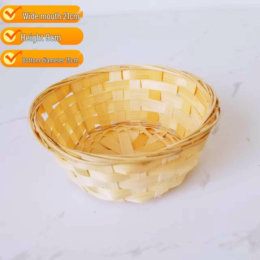 Bamboo Woven Basket for Steaming and Storage - Perfect for Dishes, Rice, Cakes, Barbecue, Fresh Produce, and Eggs