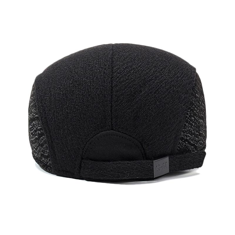 Men's Hat Dad's Hat Autumn Winter Wool Ear Protection Cap Middle-Aged and Elderly Beret Warm Forward Cap