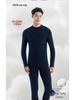 New Step Men's Fleece Lined Cotton Pajamas Set - Extra Thick Long Johns for Autumn