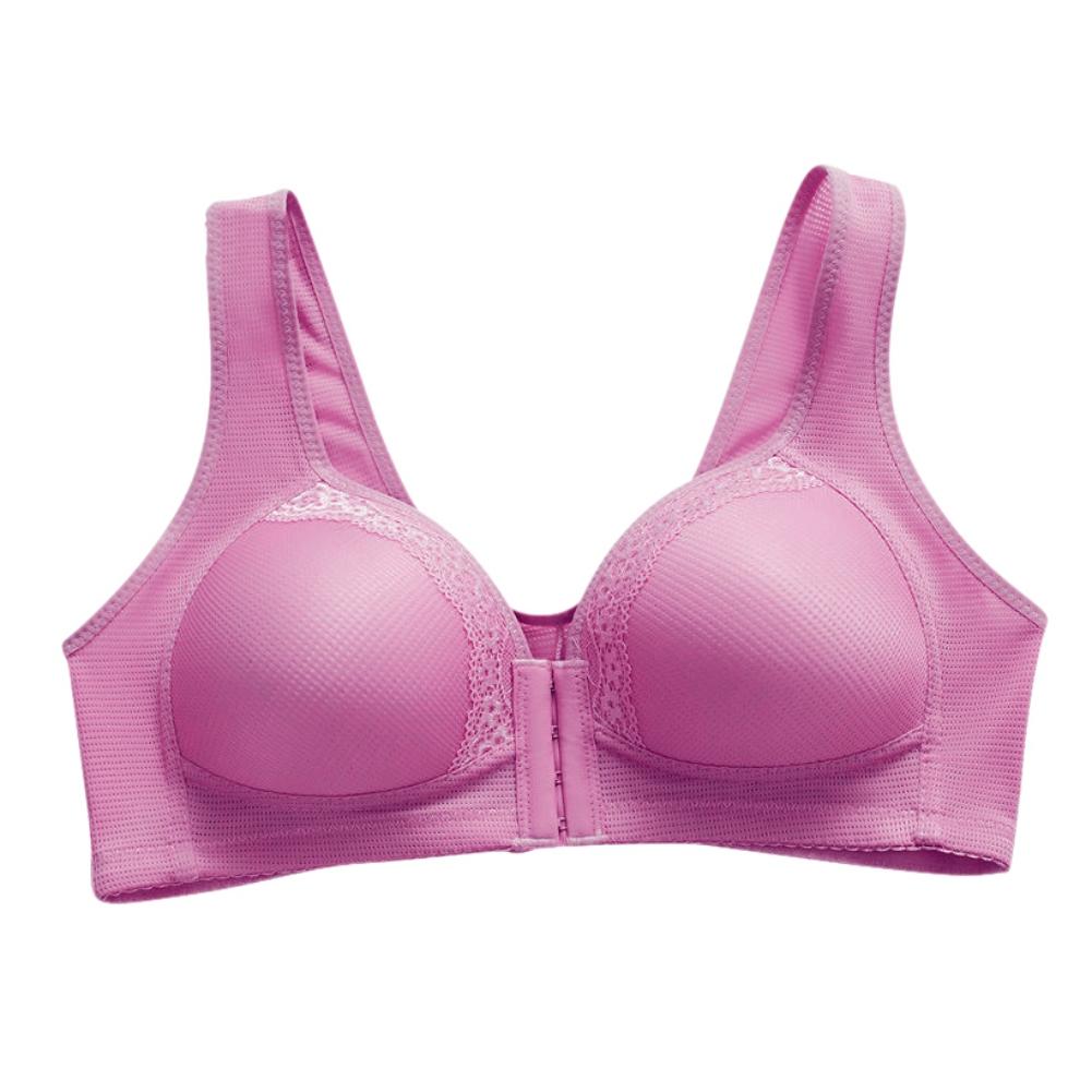 

Женское нижнее белье, дышащий тонкий срез, бюстгальтеры без стального кольца, с пряжкой спереди, регулируемый тип, бюстгальтер пуш-ап, удобный бюстгальтер с полной чашкой 44/100B