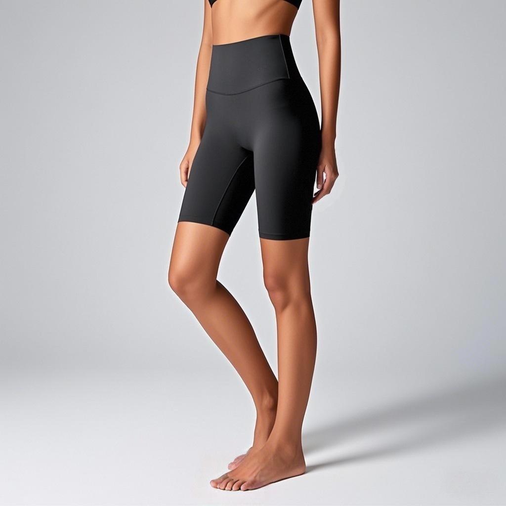 Europäische und amerikanische Damen High Waist Sommer Fitness Yoga Hosen - Pfirsich Hüfte, Nude, für Radfahren und Laufen