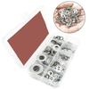 200/910pcs Stainless Steel Screw Flat Washer Spacer Metal Washer Fastener Kit For Factory Repairs Home Improvement Furniture