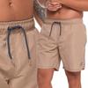 Men's Swimwear Beach Shorts Velcro Pocket Quick-Drying MORAJ L BEIGE