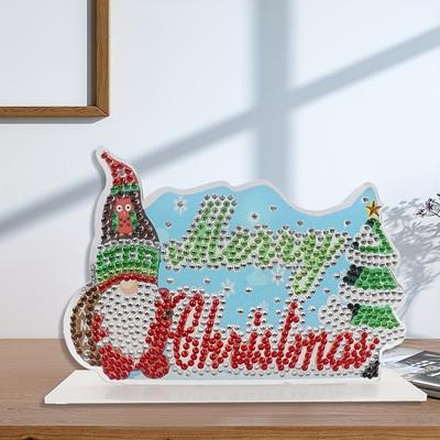 1 Set Living Room Christmas Ornament - DIY Diamond Painting Standing Christmas Tree with Diamond Embroidery-Handmade Product Requiring Self - Drilling