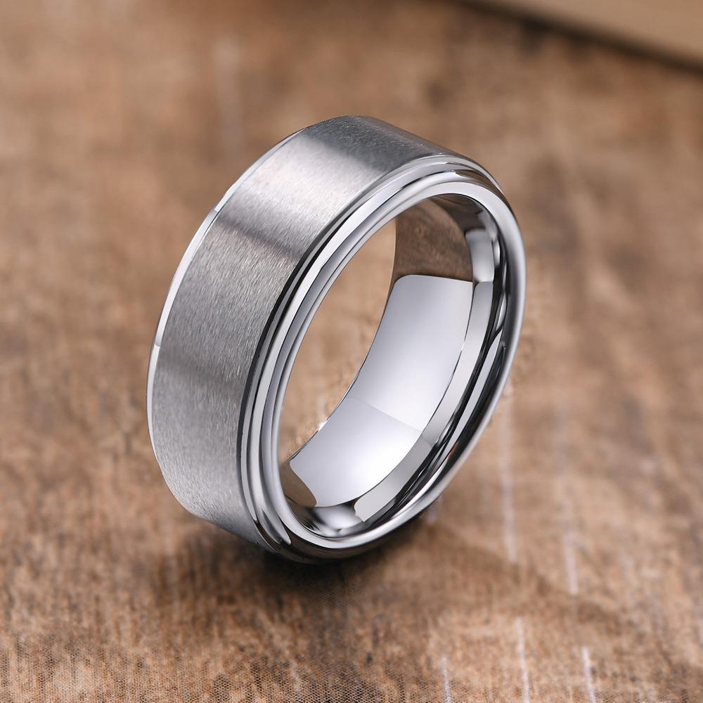 Wolframstahlring für Herren Minimalistisches Design Langlebiger Ehering Stilvolles Accessoire