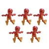 5Pcs/Set Human Skeleton Ornament Mini Halloween Skeleton Figurine with Movable Joints Poseable Articulated Skeleton Decoration