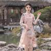 Rochie Qipao Cheongsam de Lungime Medie Primăvară/Vară 2026 - Rochie Chineză Retro Proaspătă pentru Siluete Petite