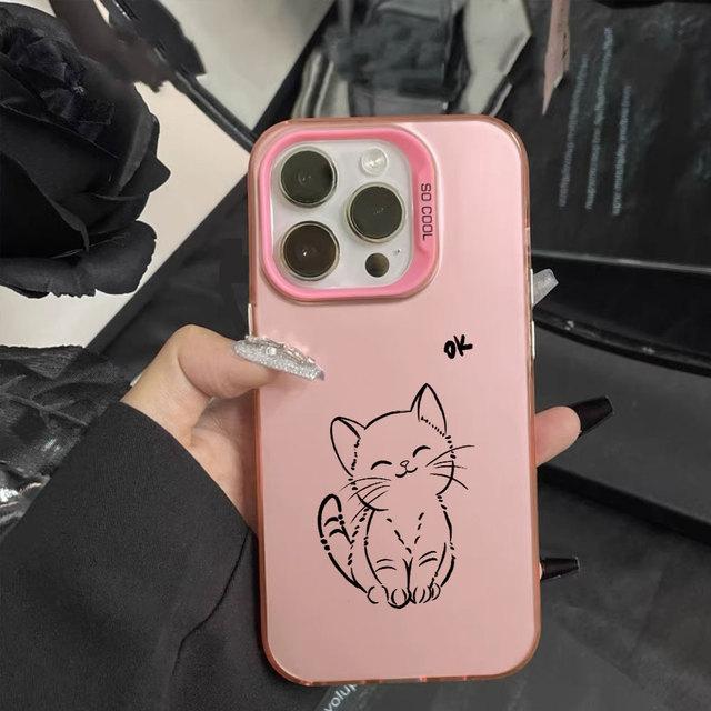 Color Case For iPhone 16 15 14 13 12 11 Pro X XR XS Max 7 8 Plus SE 2023 2022 2020 Shockproof Cover Cartoon Fundas