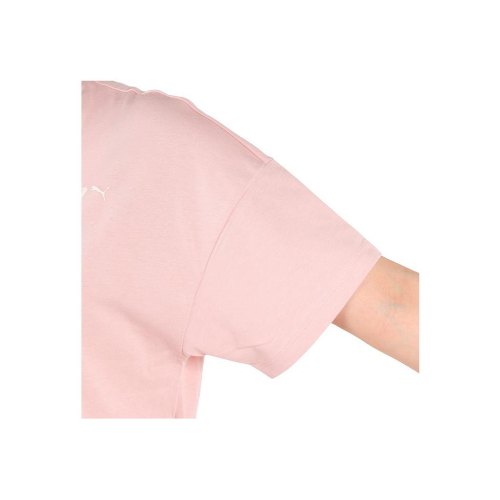 Puma Core Heritage Letter Pattern Sport Short Sleeve T-Shirt Women Tops Pink 680702-47