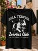 Zoomies Club Bull Terrier With And Dog Portrait And Hard Headed Fast Legged Slogan Unisex All  Unisex All Tshirt