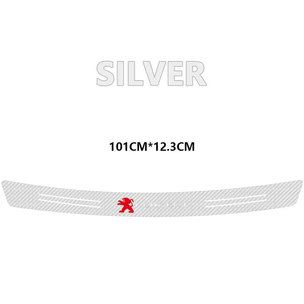 1PCS Carbon Fiber Car Door Sill Threshold Protector Stickers Decals Center Cover For Peugeot 208 3008 308 206 2008 406 5008 207