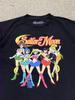 [USED] Sailor Moon T-shirt, Black, Five Warriors, Luna, Size L