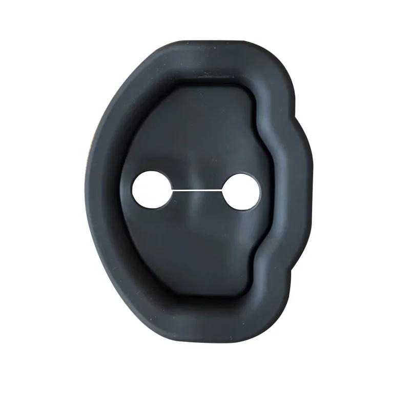 4pcs For Tesla Model 3/Y Car Door Mute Damping Cushion Silicone Door Lock Buckle Car Door Anti-collision Protective Cover