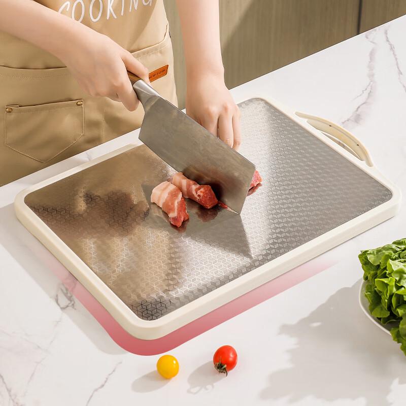 Imakara Double-Sided Stainless Steel & Plastic Cutting Board