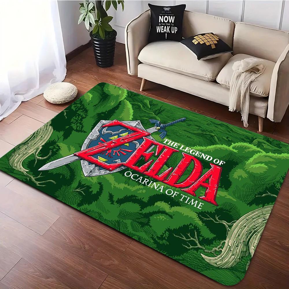 Playful Adventure Game Carpet Z-Zelda Rug Living Room Sofa Decor Rugs Man Cave Bedroom Rug Game Room Chair Floor Mat Hallway