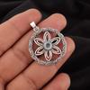 Natural Sky Blue Topaz Gemstone 925 Sterling Silver Jewelry Boho Pendant 1.48" CP-29-13