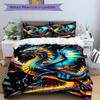 3pcs bedding set Fantasy Dragon Includes 1 Comforter + 2 Pillowcases, Without Pillow Inserts, Soft Comfortable, Lightweight Breathable054