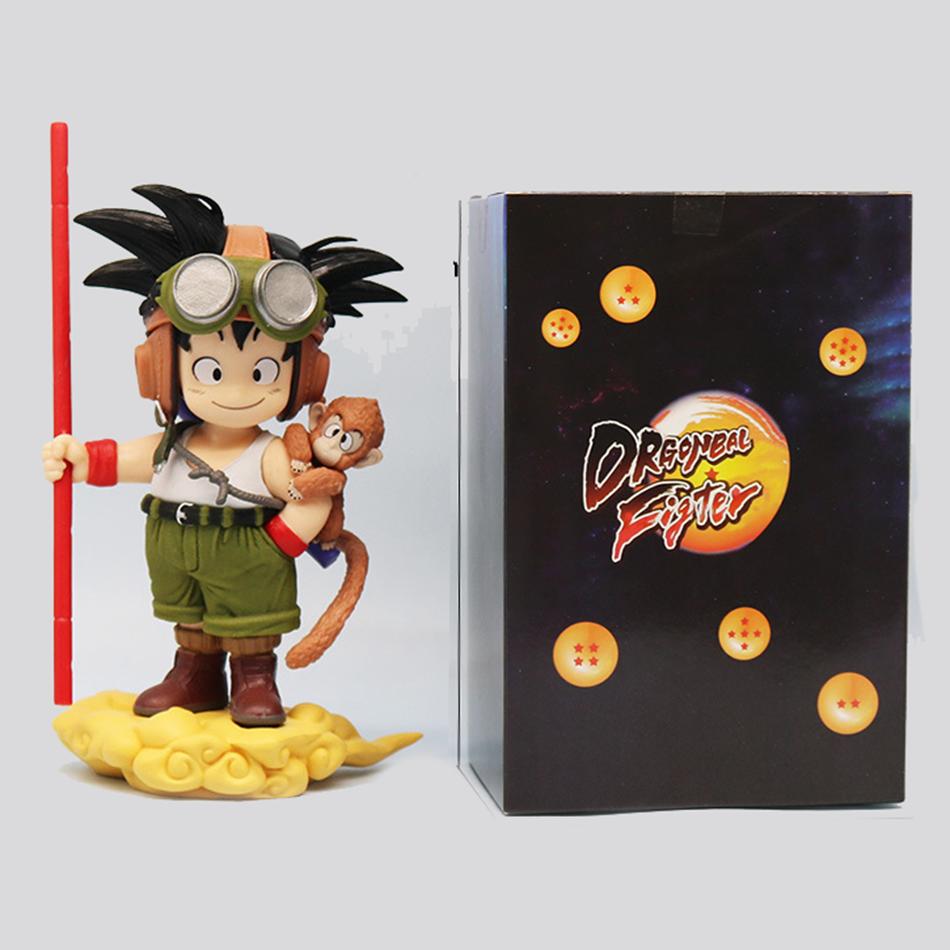 16cm Dragon Ball Anime Son Goku Model With Monkey Kid Goku Action Model Pvc Statue Collection Model Toys Gifts