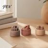 Slow Release Essential Oil Diffuser Wooden Diffuser, Beech Wood Aromatherapy Desktop Ornament Small Round for Home Offices Cars Yoga Rooms Zero Power