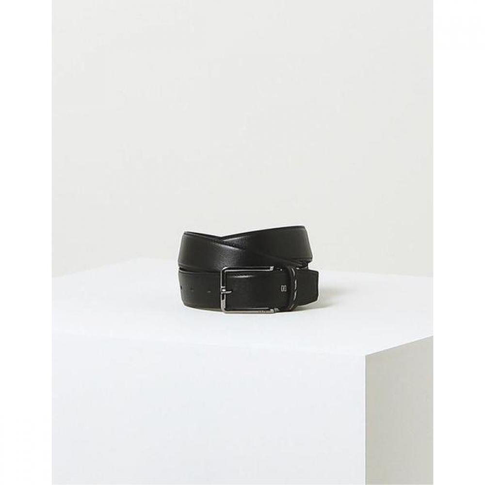Daks Black Check Line Loop Leather Belt Dbbe3e360