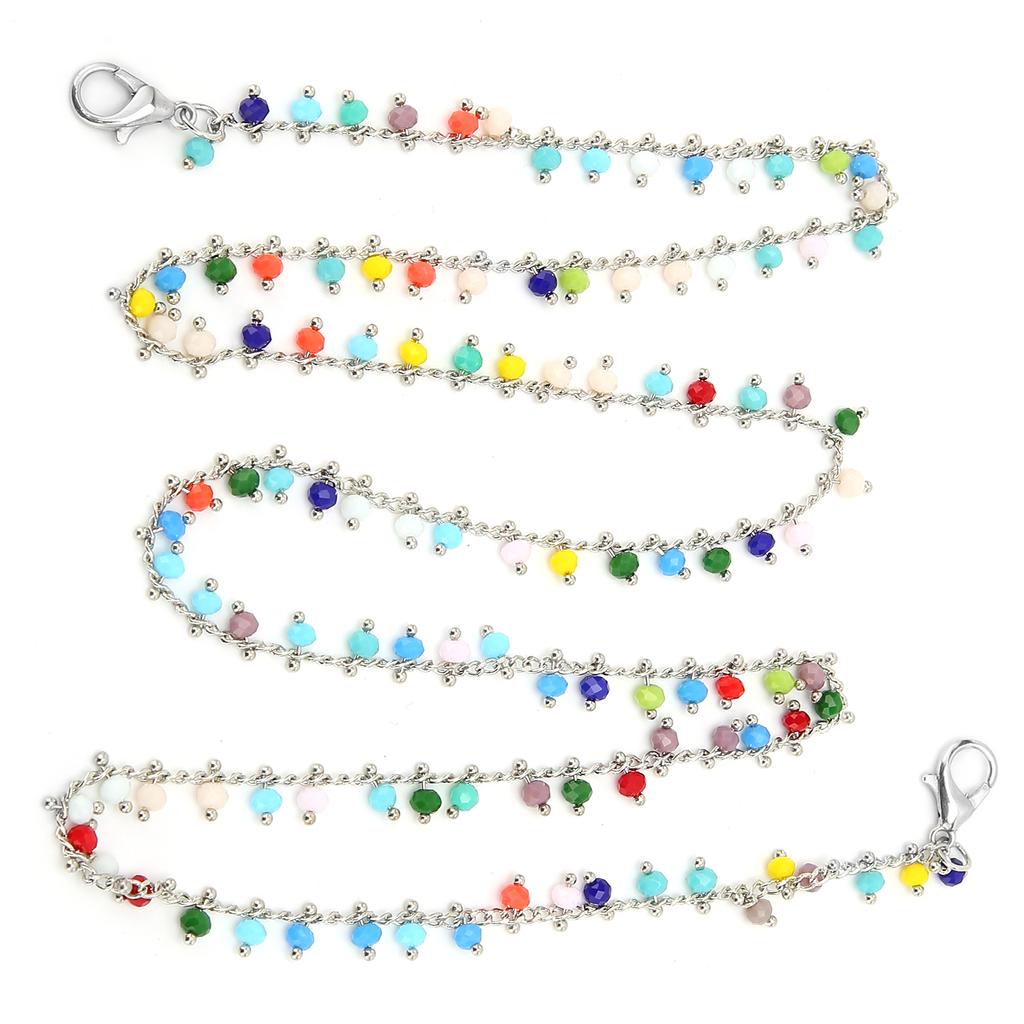 Lanyard Kette Halskette Band Bunter Perlen Lanyard Mundschutzhalter Brillenband