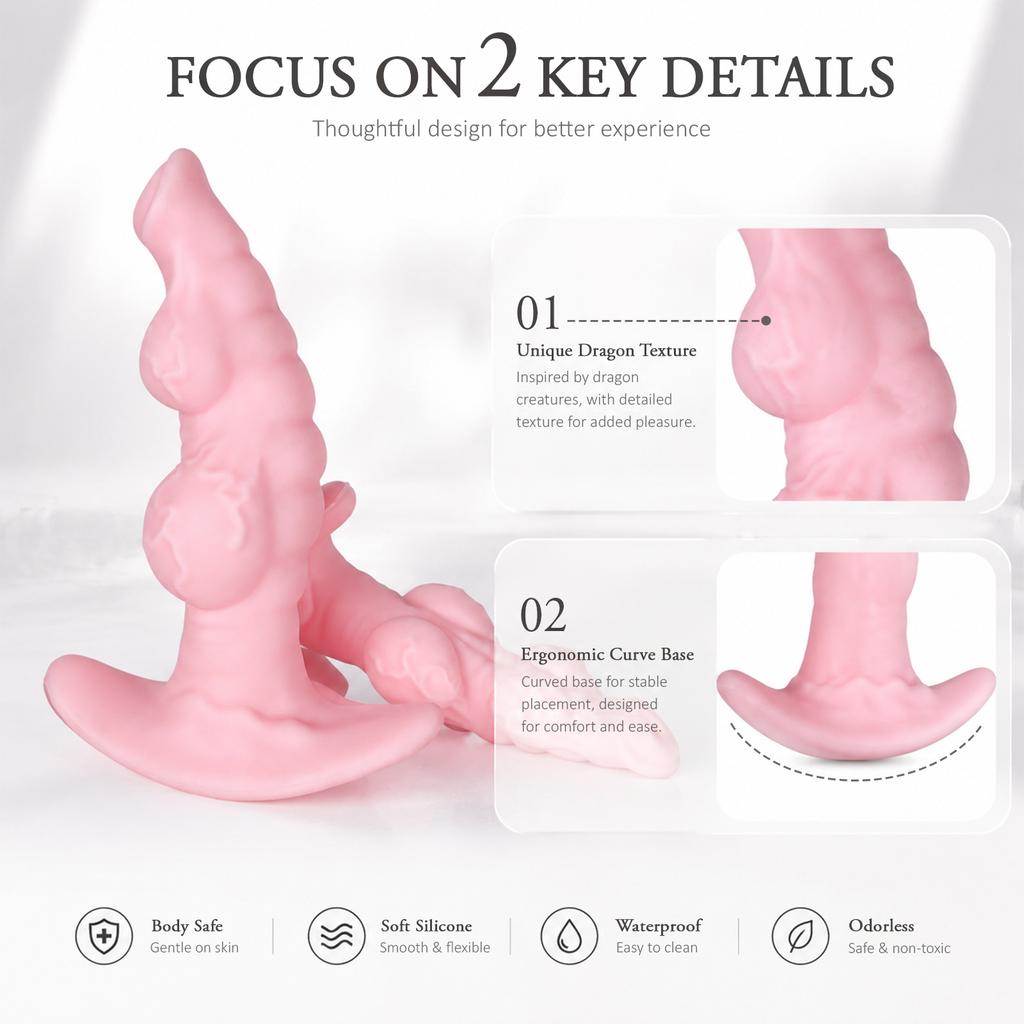 2026 Big Wearable Butt Pluge Realistic Dildo Soft Ass Anal Plug Enhanced Stimulation Silicone Adult Sex Toys for Women Men Waterproof & Easy To Clean