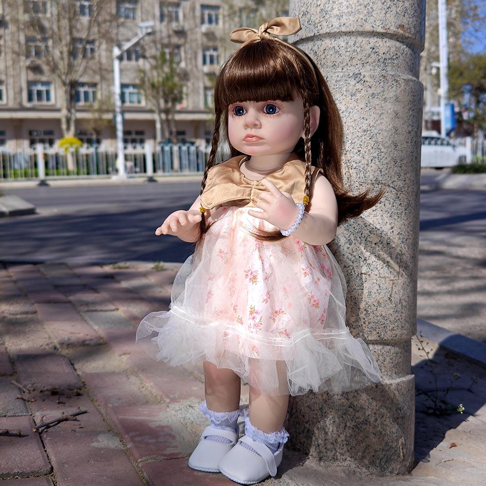Silicone Gel 55cm Reborn Doll Dress-Up Toy for Girls - Playhouse Children's Gift