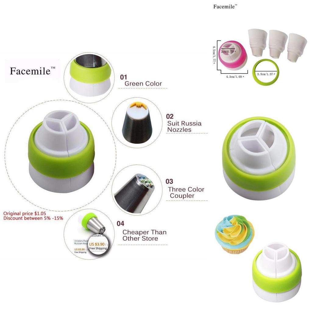 Premium Three-color Converter For Stunning Decorative Flower Designs In Baking