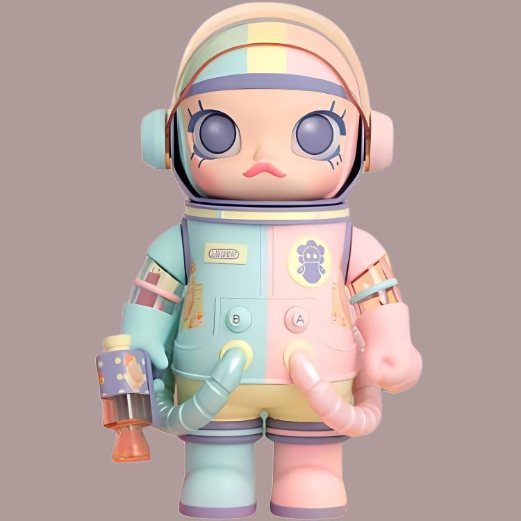 New POP MART X MEGA SPACE MOLLY 100% Honey MOLLY Macaron Trendy Figures PPMT-2412-0010