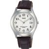 Citizen QQ Wristwatch Analog Battery Life 10 Years Waterproof Date Leather Strap W478-304 Mens White