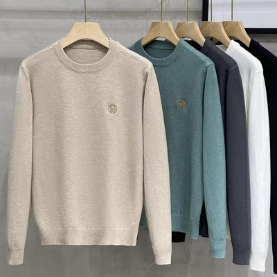 2023 Erkek Avrupa & Amerikan Moda Hafif Lüks Sonbahar/Kış Günlük Yuvarlak Yaka Kazaklar