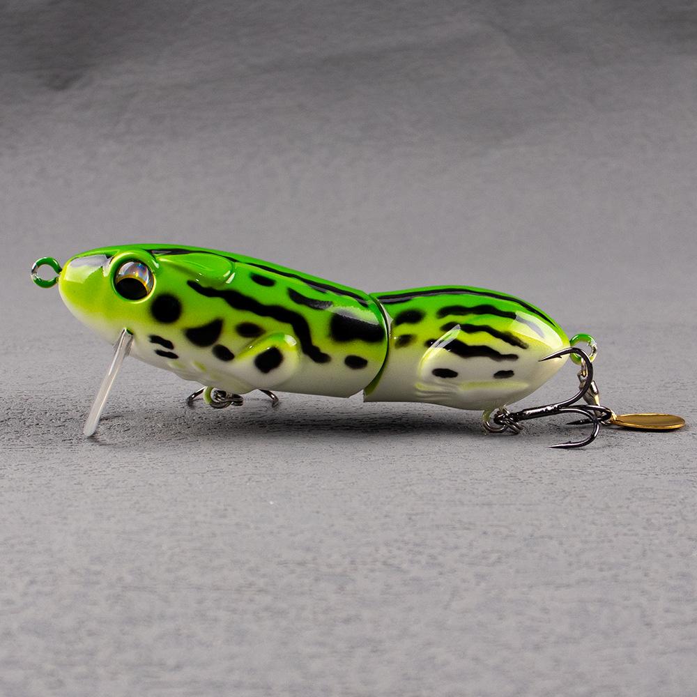 10cm 33g Floating Jointed Mouse Fishing Lure with Spinning Blade, Realistic Topwater Hard Bait Treble Hooks for Bass Freshwater Fishing