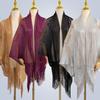 Hollow Summer Scarf Tassel Patchwork Evening Prom Cape Fashion Mantilla Lace Veil  Party