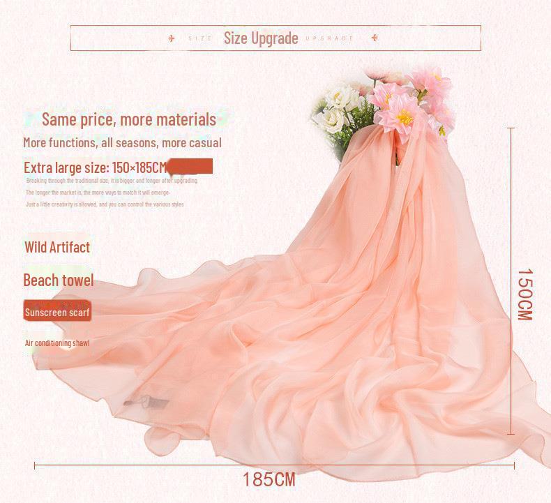 Eșarfă de mătase imitație model crocodil: Șal de plajă și prosop de protecție solară în stil coreean pentru femei