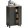 Schmales Wohnzimmer Sideboard mit 2 Türen Küchenschrank mit verstellbarem Fach für Eingang 60x30x90 cm Schwarz