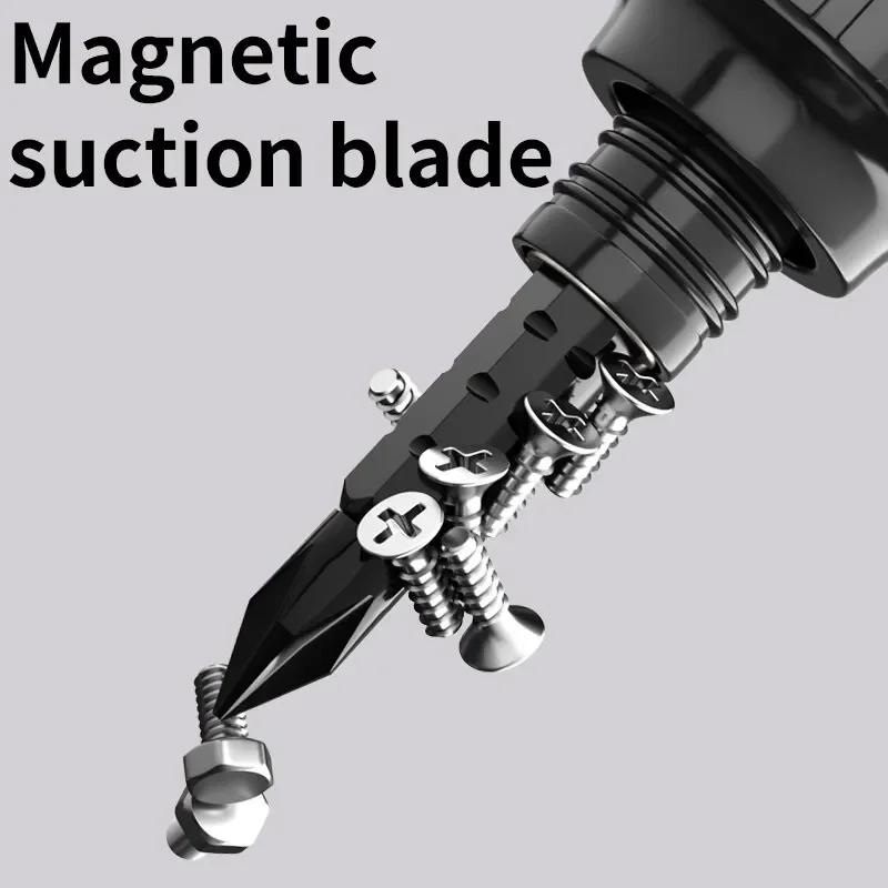 Ratchet Screwdriver Set 13 In 1 Short Handle Cross Groove Drill Telescopic Dual Purpose Small Chrome Vanadium Steel Repair Tools