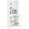 VidaXL Buffet haut Blanc 69,5x34x180 cm Bois d'ingénierie 3189309