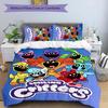 3pcs Smiling Critters1 Pattern Bedding Set Duvet Cover Set Includes Duvet Cover &pillowcases, Perfect All Season Bedroom Decoration & Gift