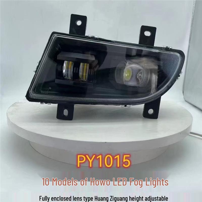 

Sinotruk Howo 380 Front Fog Light Assembly LED Dual Lens for 09/10 Models - Super Bright Black Gold Right
