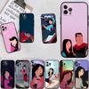 BF83 Mulan Prinzessin Soft Shell Handyhülle für iPhone 16 15 14 13 12 Pro Max Plus Mini