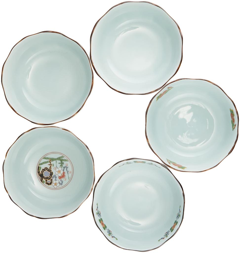 Tableware set Nishikiko Imari plate set Japanese Bowl x5pcs and Plate x5pcs set PorcelainSize(cm) 12x5.6, 11.3x2No099994