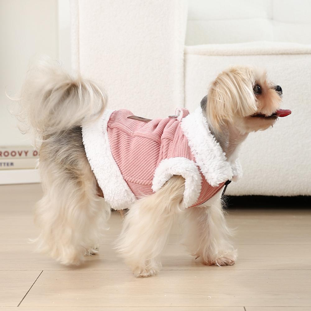 Winter Warm Dog Coat Fleece Soft Collar Cotton Pet Outfits Cats Clothes For Small Dogs Puppy Vest Pet Clothing Sleeveless Jacket