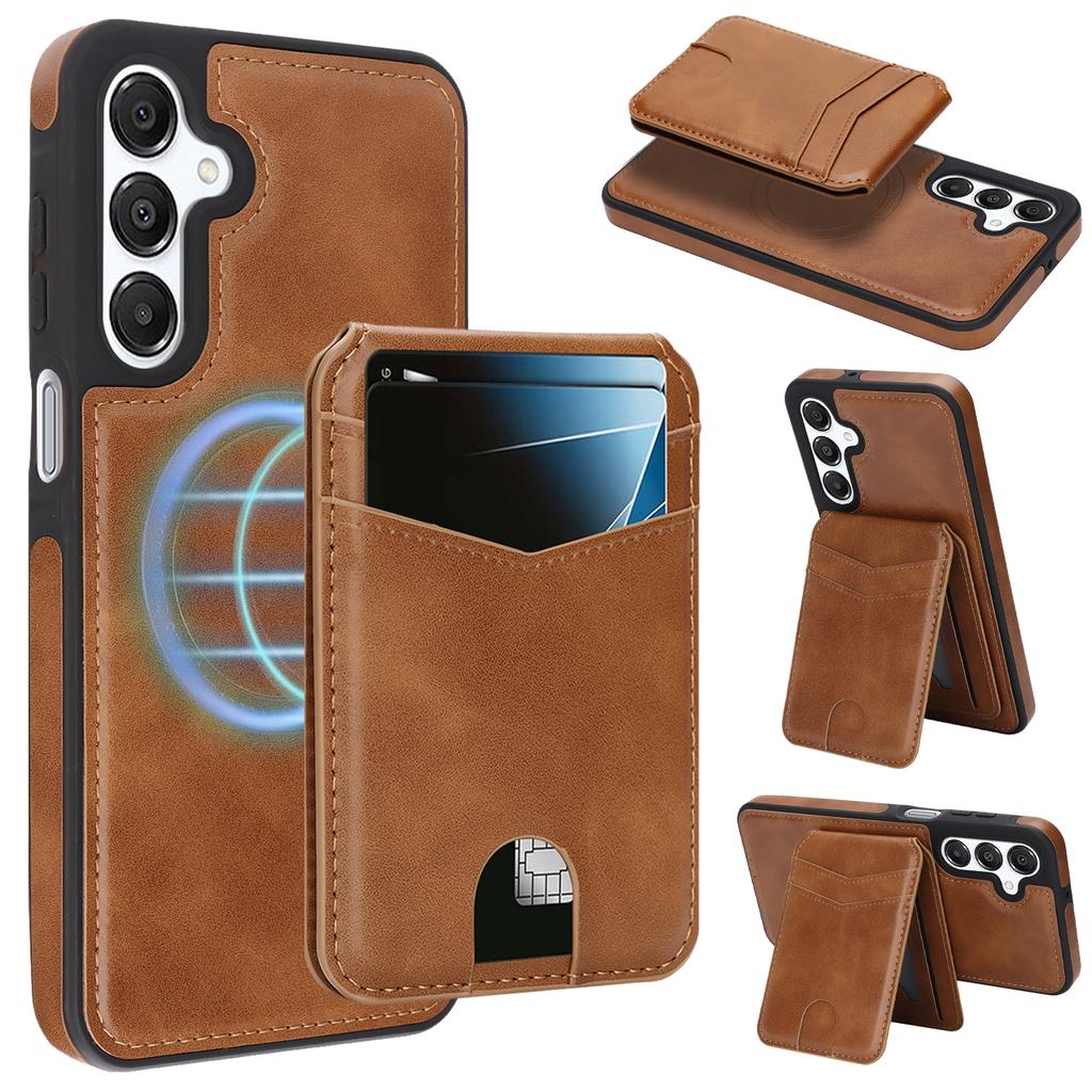 2 in 1 Detachable Business Magnetic Cards Solt Leather Case For Samsung S25 Ultra S24 Plus A16 A17 A26 Stand Shockproof Cover